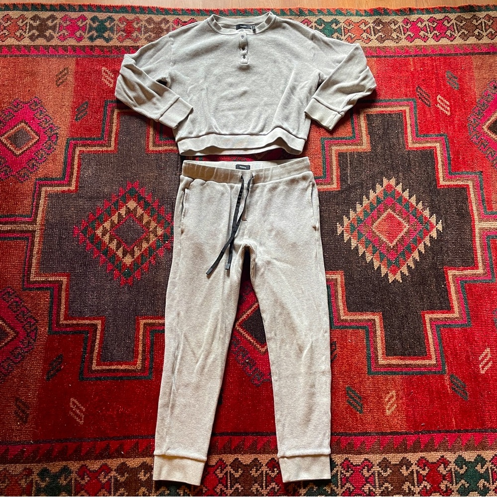 Theory waffle jogger set